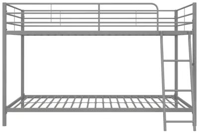 Small Space Junior Twin over Twin Metal Bunk Bed