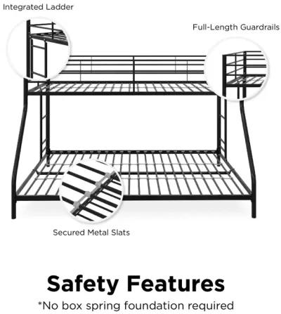 Small Space Junior Twin over Full Metal Bunk Bed