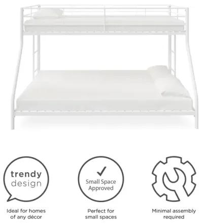 Small Space Junior Twin over Full Metal Bunk Bed