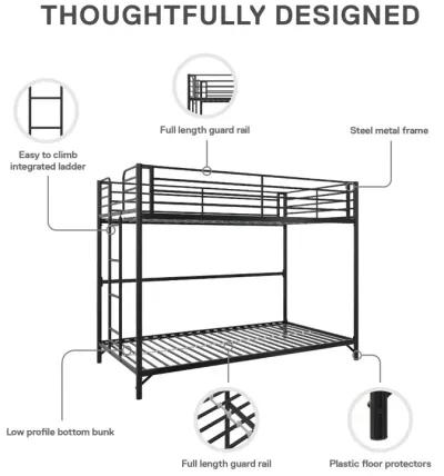 Darren Easy Assembly Kids Metal Bunk Bed