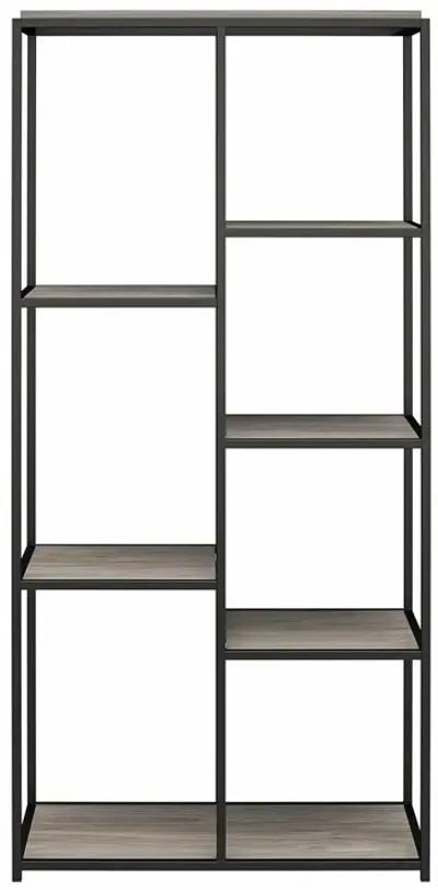 Fayette 5 Open Shelf Bookcase with Sturdy Metal Frame