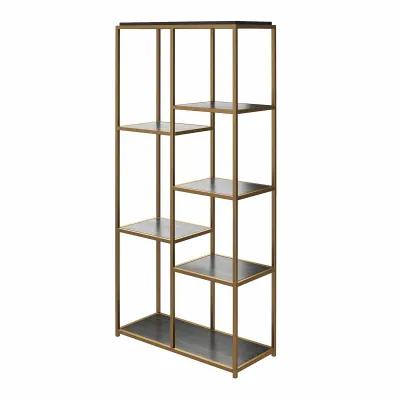 Fayette 5 Open Shelf Bookcase with Sturdy Metal Frame