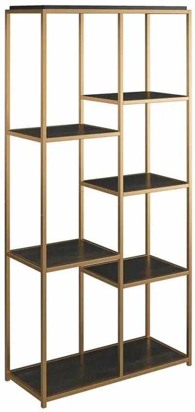 Fayette 5 Open Shelf Bookcase with Sturdy Metal Frame