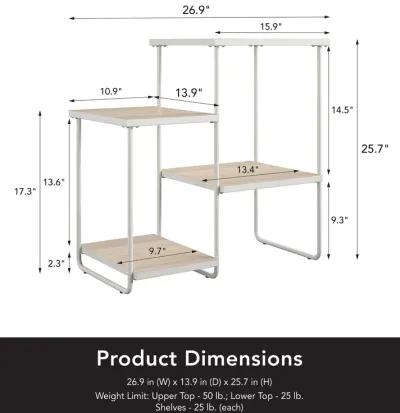 Kently Plant Stand with 4 Open Shelves