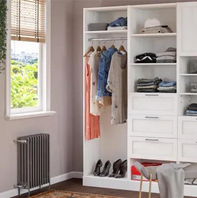 Eiler Open Shelf and Hanging Clothing Rod Modular Closet Unit