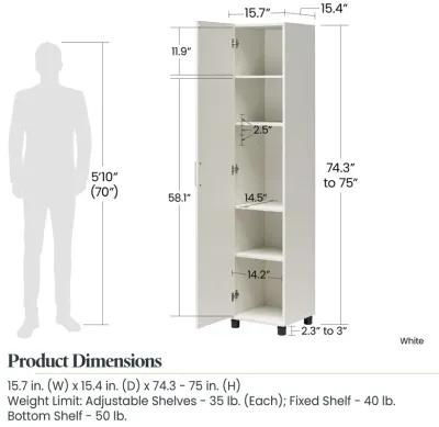 Linley 16" Wide Shiplap Cabinet with Adjustable Shelving