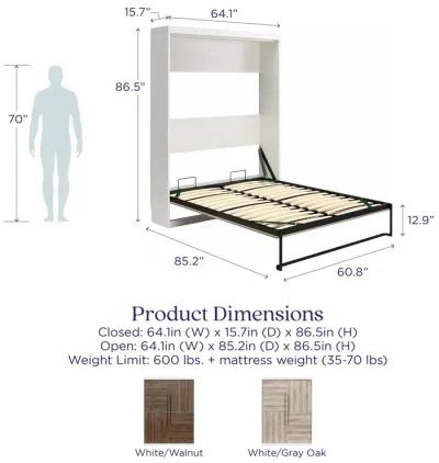 Pinnacle 2-Tone Murphy Bed with Decorative Door Front