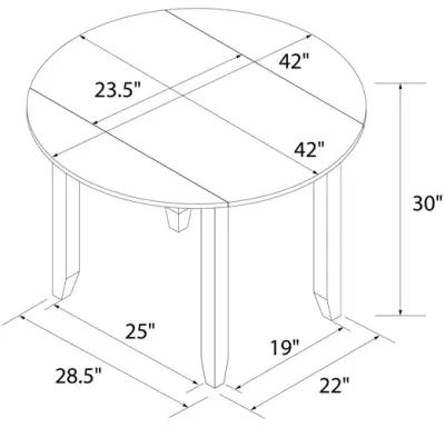 Jersey 3-Piece Drop Leaf Wood Dining Set