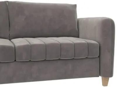 Coco Channel Tufted Sofa with Solid Wood Legs