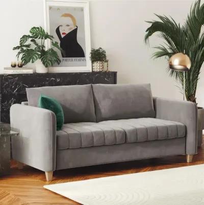 Coco Channel Tufted Sofa with Solid Wood Legs