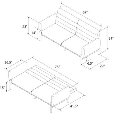 Sally Futon Sofa Bed and Couch Sleeper