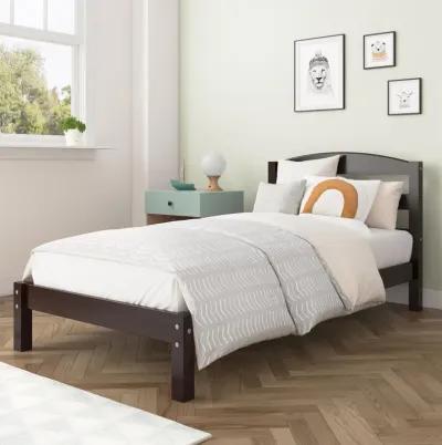 Brycen Kids Twin Size Wood Platform Bed Frame