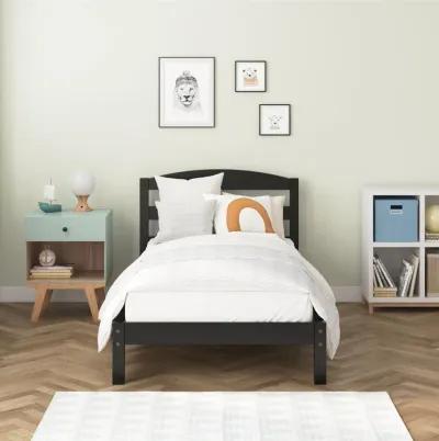 Brycen Kids Twin Size Wood Platform Bed Frame