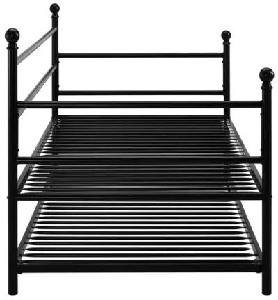 Kyrie Modern Metal Daybed with Trundle