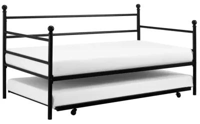 Kyrie Modern Metal Daybed with Trundle