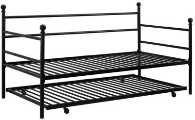 Kyrie Modern Metal Daybed with Trundle