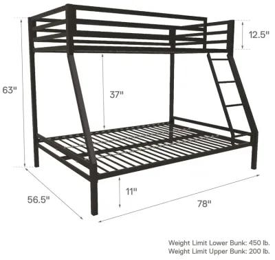 Lara Premium Twin over Full  Metal Bunk Bed