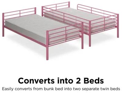 Malcolm Convertible Twin over Twin Metal Bunk Bed