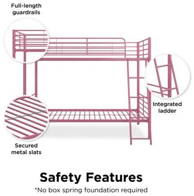 Malcolm Convertible Twin over Twin Metal Bunk Bed