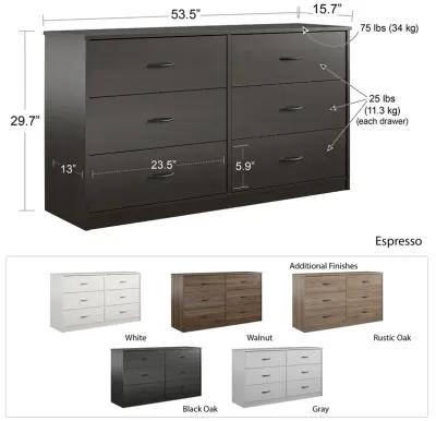 Milani 6 Drawer Wide Dresser