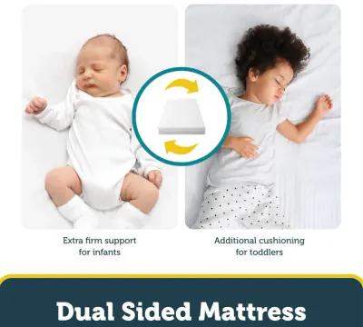 Heavenly Dreams Deluxe Dual 2-in-1 Baby Crib and Toddler Mattress