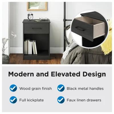 Easy Build Pearce Nightstand with Drawer with Interlocking SwitchLock™ System