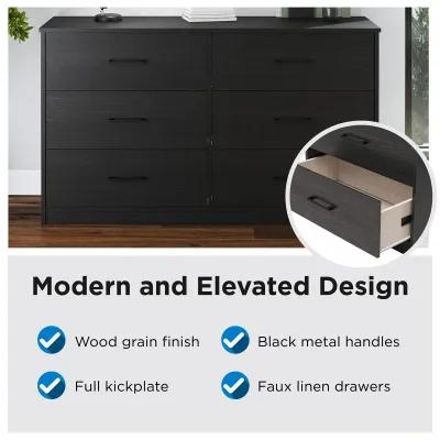 Easy Build Pearce Wide 6 Drawer Dresser with Interlocking SwitchLock™ System