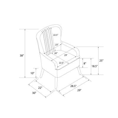 William Mid-Century Modern Accent Chair