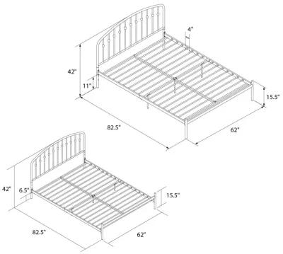 Narla Metal Platform Bed Frame