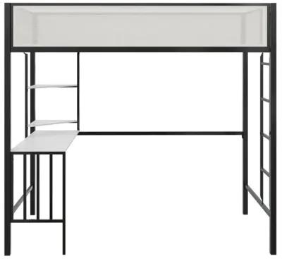 Axel Loft Bed with Desk & Shelves