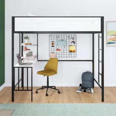 Axel Loft Bed with Desk & Shelves