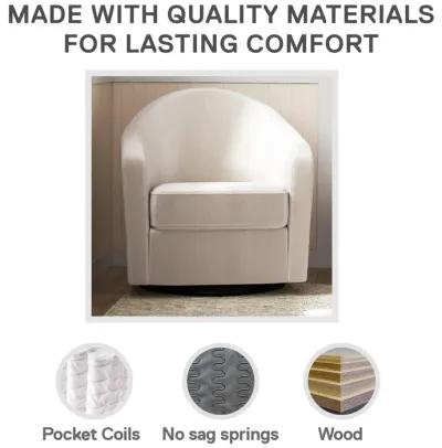 Gentle Swivel Curved Accent Chair