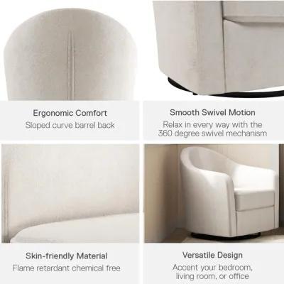 Gentle Swivel Curved Accent Chair