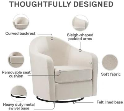 Gentle Swivel Curved Accent Chair