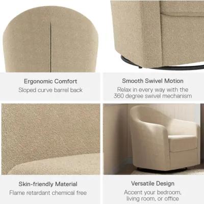 Gentle Swivel Curved Accent Chair