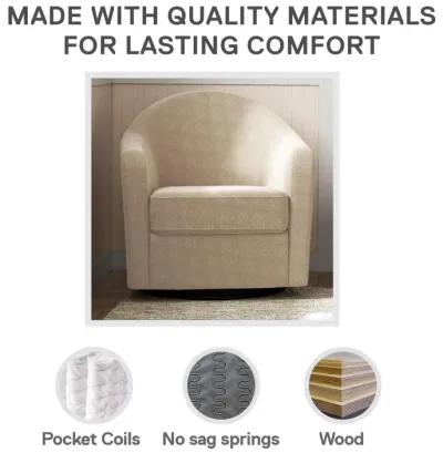 Gentle Swivel Curved Accent Chair