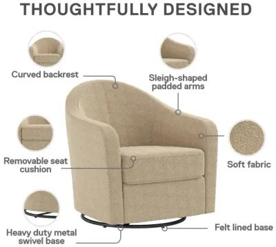 Gentle Swivel Curved Accent Chair