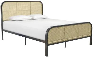 Roxanne Metal and Cane Platform Bed