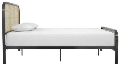 Roxanne Metal and Cane Platform Bed