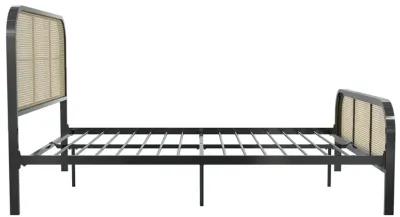 Roxanne Metal and Cane Platform Bed