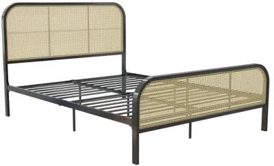 Roxanne Metal and Cane Platform Bed