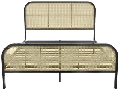 Roxanne Metal and Cane Platform Bed