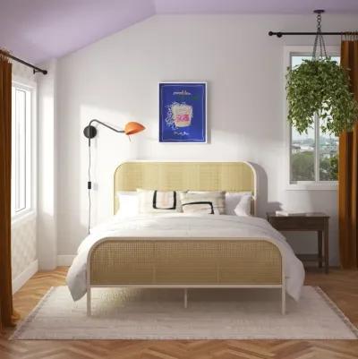 Roxanne Metal and Cane Platform Bed