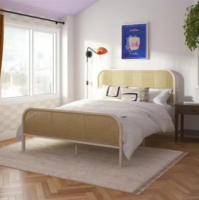 Roxanne Metal and Cane Platform Bed