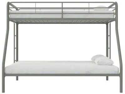 Dusty Twin over Full Metal Bunk Bed with Integrated Ladder