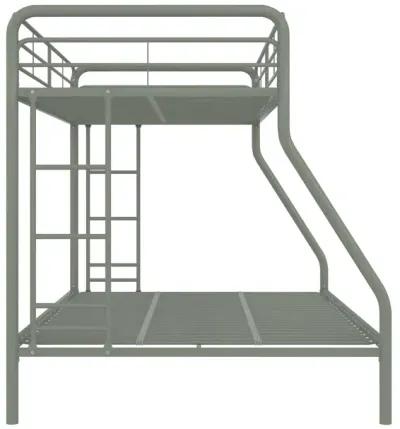 Dusty Twin over Full Metal Bunk Bed with Integrated Ladder