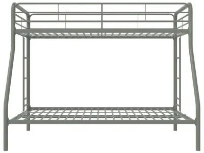 Dusty Twin over Full Metal Bunk Bed with Integrated Ladder