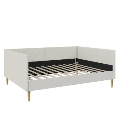 Alicent Upholstered Daybed with Gold Metal Legs