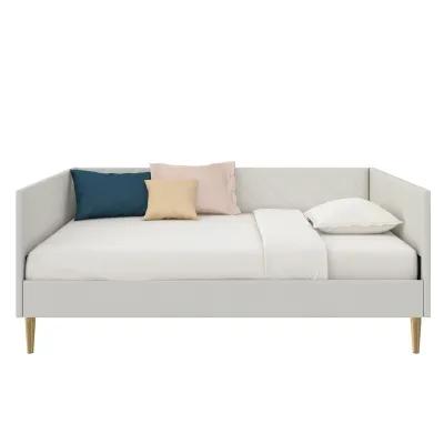 Alicent Upholstered Daybed with Gold Metal Legs