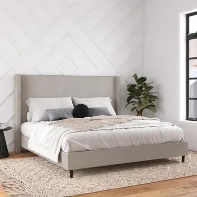 Eveline Upholstered Wingback Bed